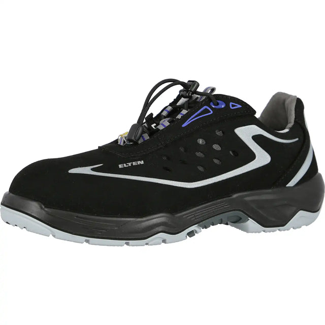 Elten Rusher Low ESD S1 Sicherheitshalbschuh schwarz – schwarz