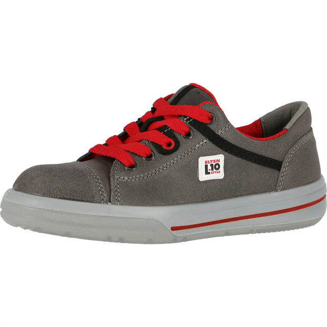 Elten Damen Vintage Low ESD S3 Sicherheitsschuhe grau – grau