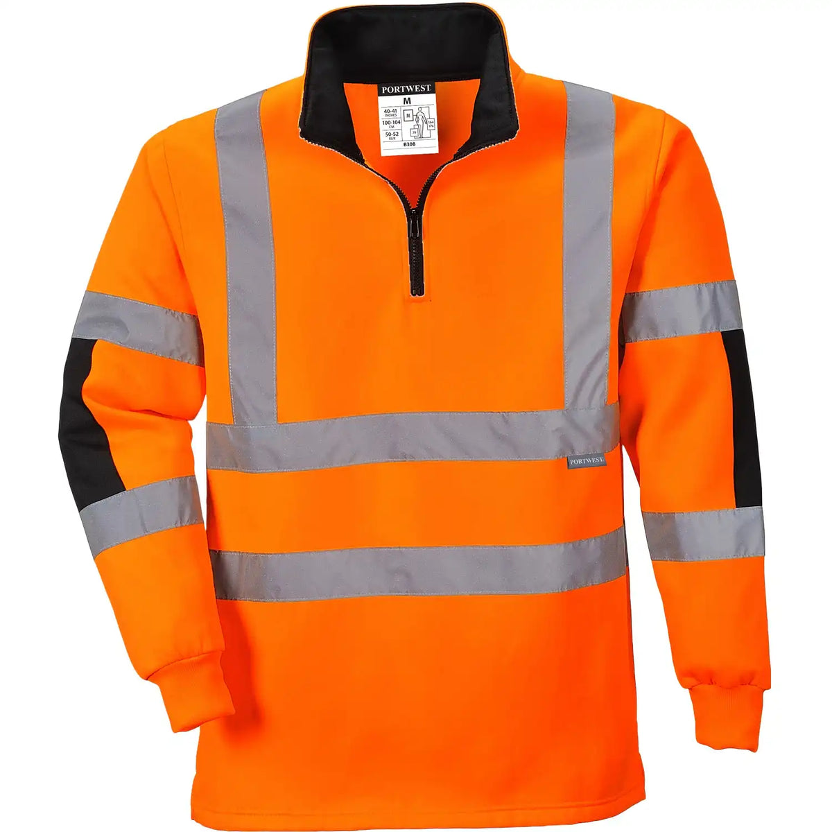 Portwest B308 Xenon Warnschutz Zip-Sweatshirt – orange