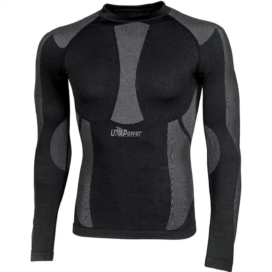 U-Power Curma Skin Thermo-Unterhemd lang schwarz – schwarz