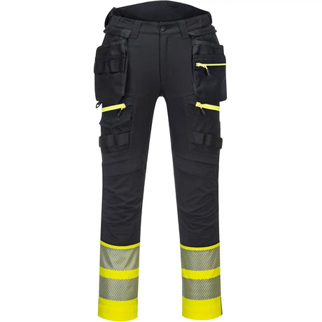 Portwest K1 DX445 schwge Warnschutz Handwerkerhose gelb – gelb
