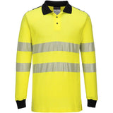 Portwest FR702 WX3 FR Multinorm Langarm-Poloshirt – gelb/schwarz