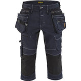 Blåkläder 1991 Jeans-Piratenhose Stretch X1900 – marine/schwarz