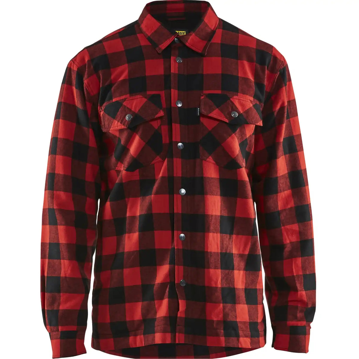 Blåkläder 3225 Gefüttertes Flanellhemd – rot/schwarz