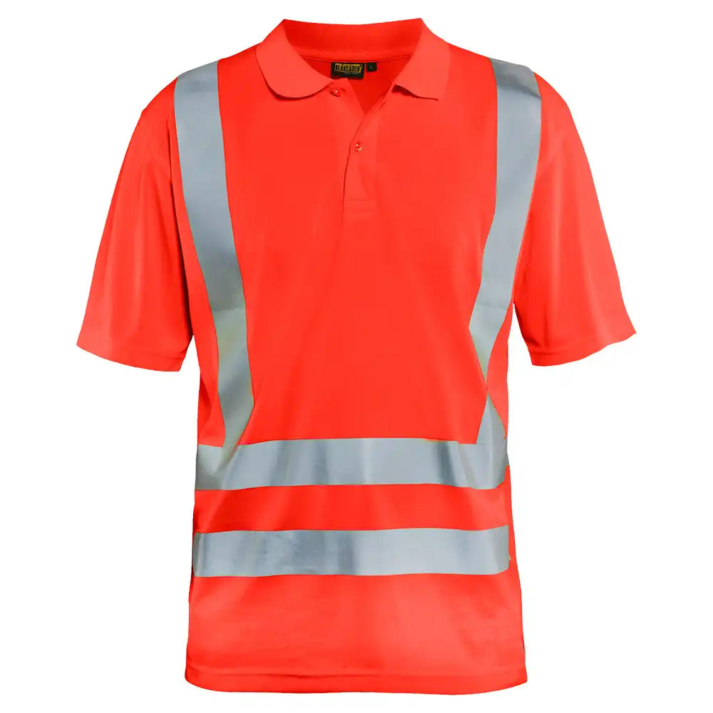 Blåkläder m. UV-Schutz 3391 Warnschutz Polo-Shirt – hellrot