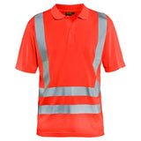 Blåkläder m. UV-Schutz 3391 Warnschutz Polo-Shirt – hellrot