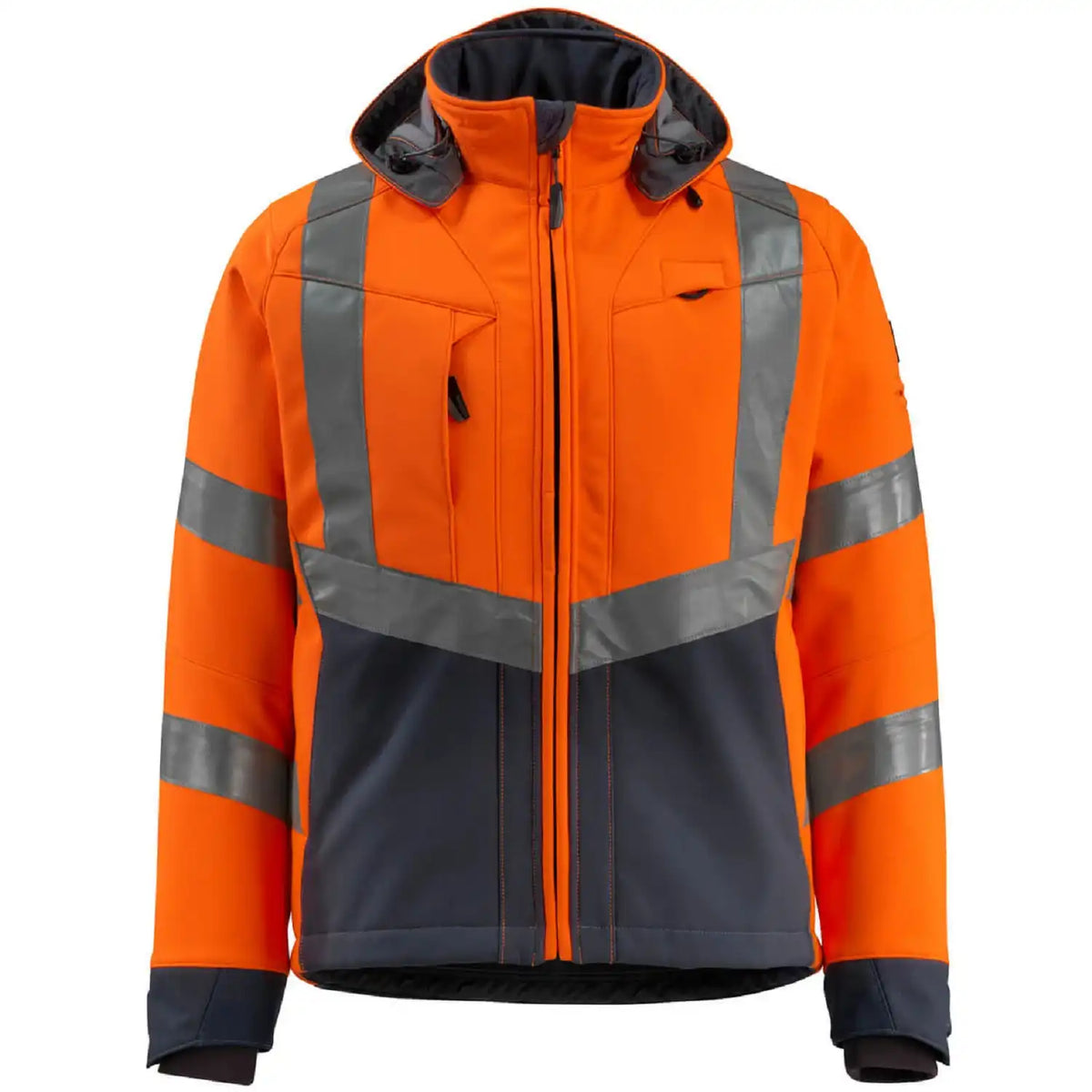 Mascot Blackpool zweifarbig WarnSoftshelljacke – orange/schwarzblau