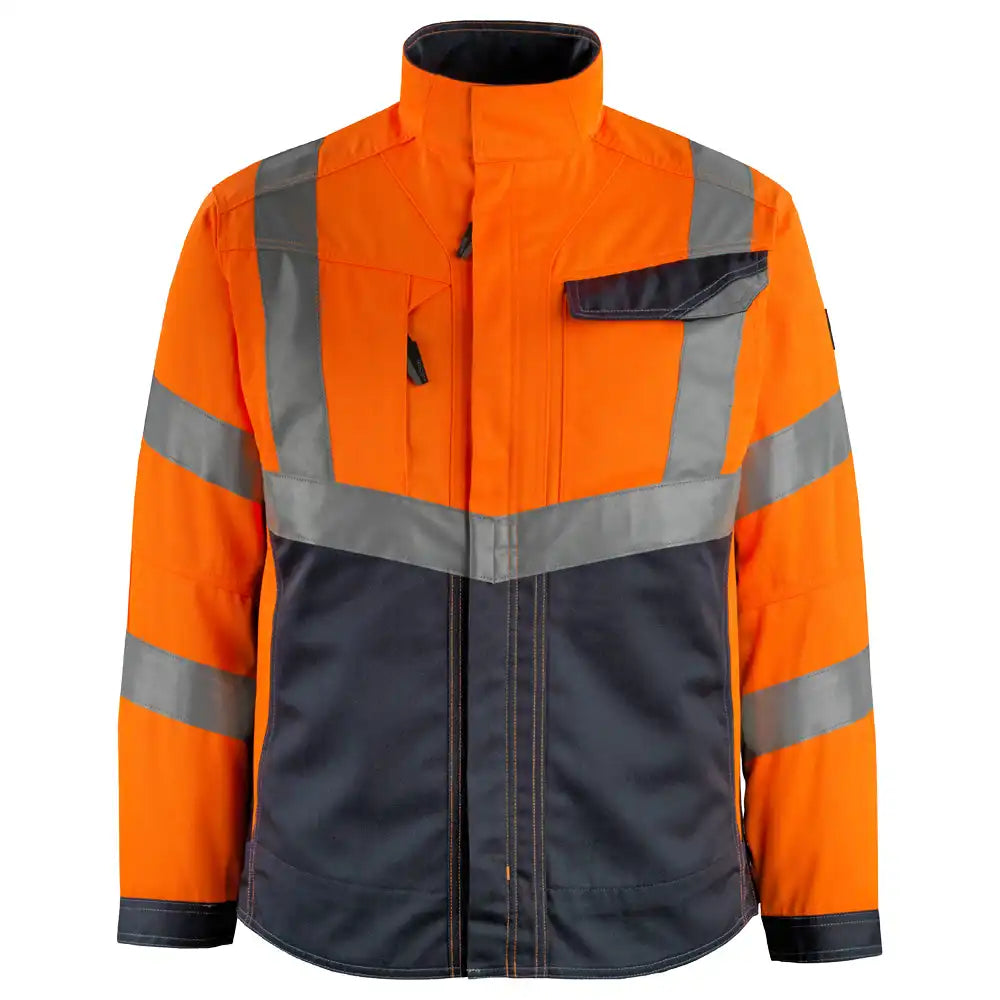Mascot Oxford Safe Supreme Warnschutzjacke – orange/schwarzblau