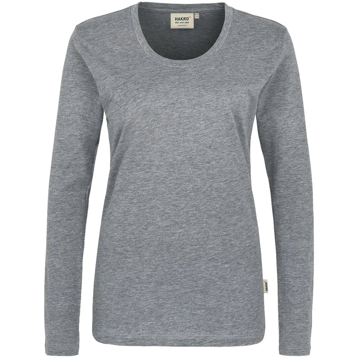 Hakro Damen Classic 160g/m² 178 Longsleeve – grau-meliert