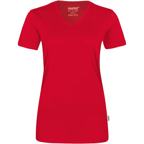 Hakro Damen Coolmax 130g/m² 187 V-Shirt – rot
