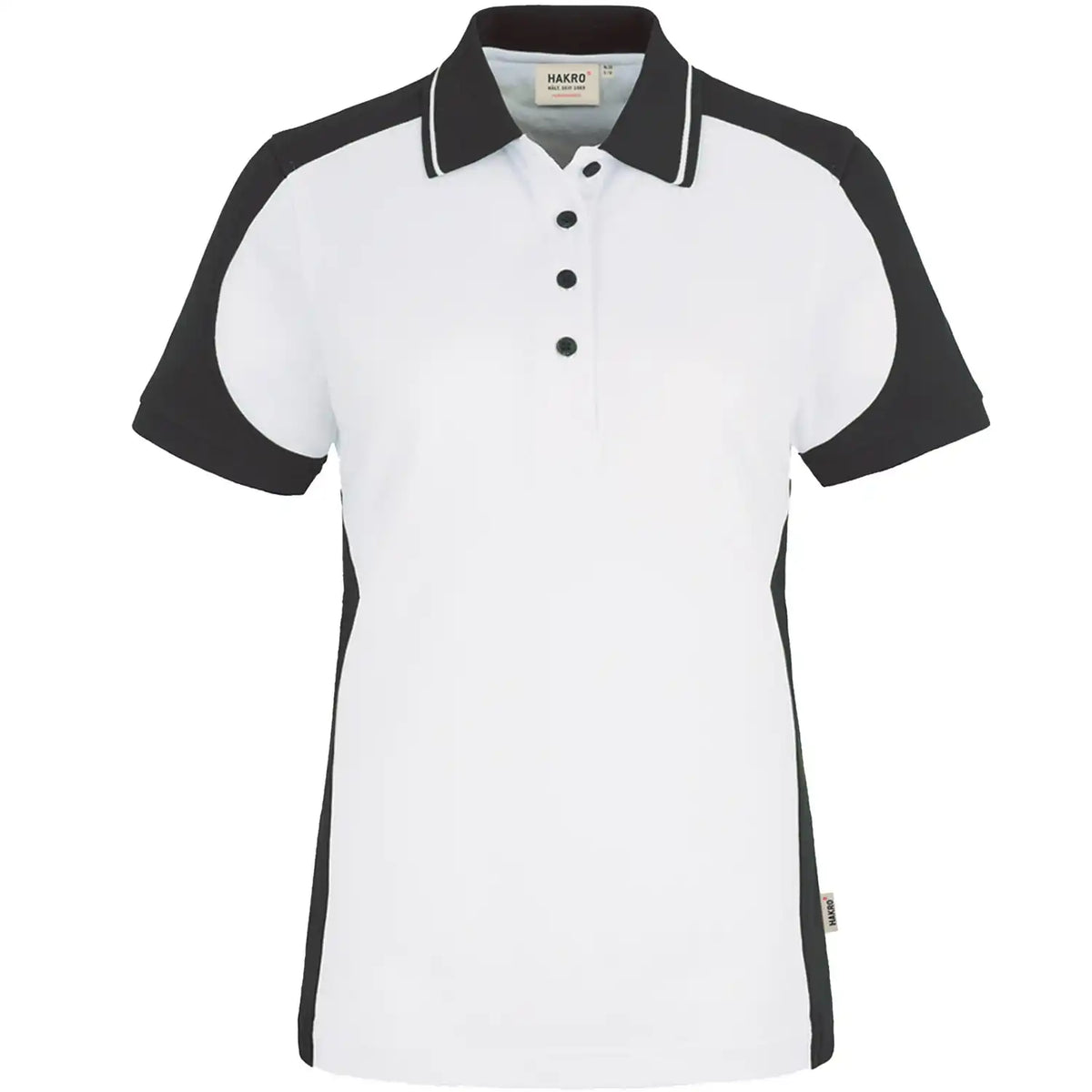Hakro Damen Contrast Performance 239 Polo-Shirt – weiß