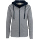 Hakro Damen Bonded 255 -Kapuzen-Jacke – grau-meliert