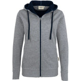 Hakro Damen Bonded 255 -Kapuzen-Jacke – grau-meliert