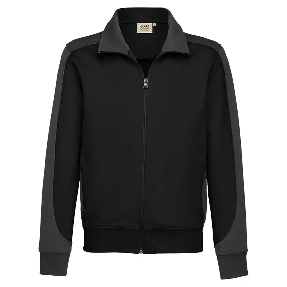 Hakro Performance 477 Sweatjacke Contrast – schwarz