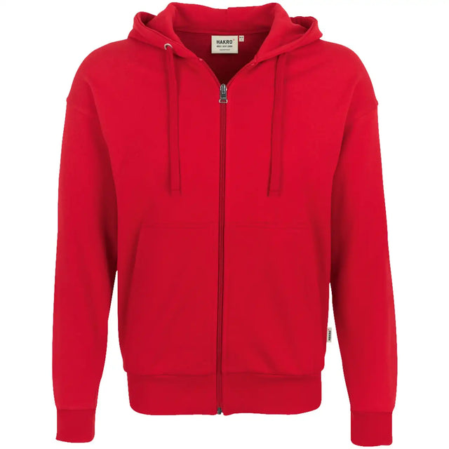 Hakro Premium 605 Kapuzen-Sweatjacke – rot
