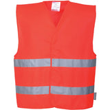Portwest C474 Kl. 2 Warnweste 100% Polyester – rot