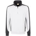 Hakro Performance 476 Zip-Sweatshirt Contrast – weiß