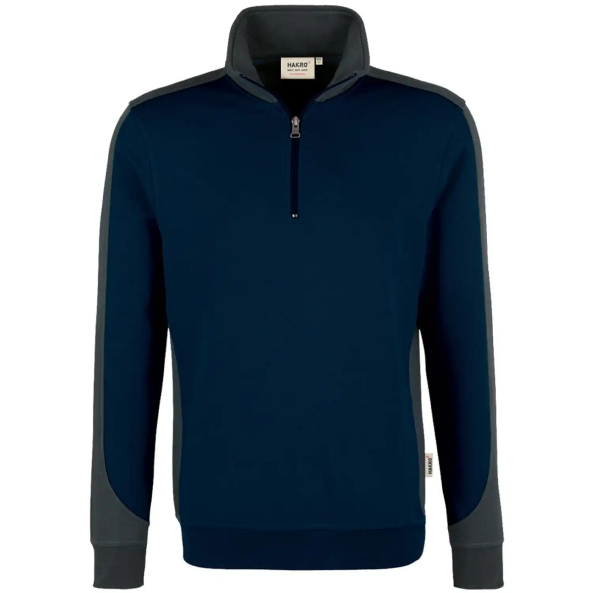 Hakro Performance 476 Zip-Sweatshirt Contrast – tinte