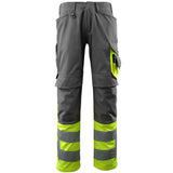Mascot Leeds Safe Supreme Warnschutzhose – dunkelanthrazit/gelb
