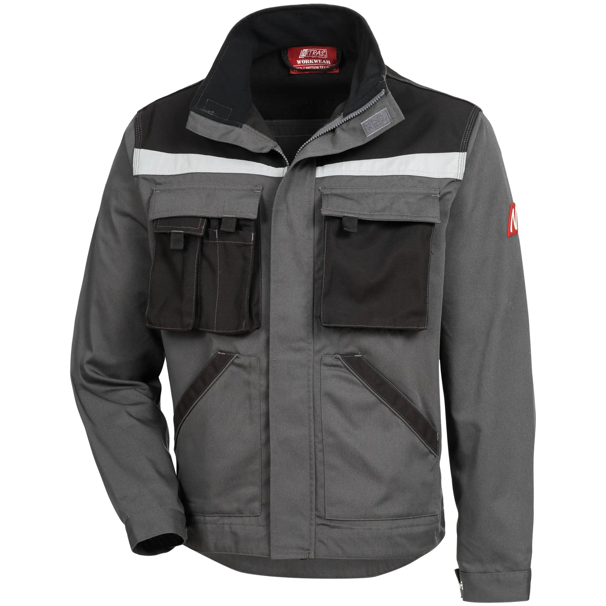 Nitras Motion TEX Plus Arbeitsjacke – grau/schwarz