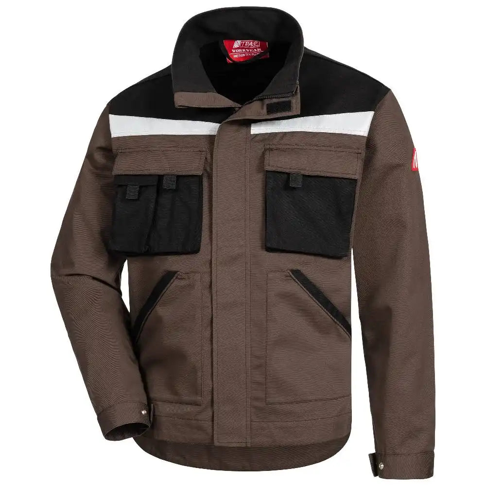 Nitras Motion TEX Plus Arbeitsjacke – braun/schwarz