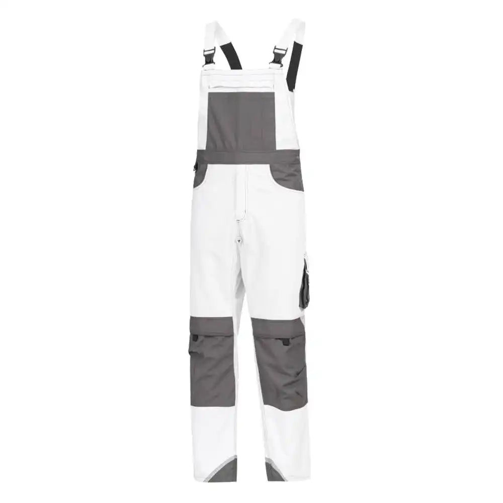Nitras Motion TEX Plus Latzhose – weiß/grau