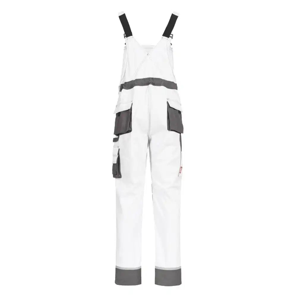 Nitras Motion TEX Plus Latzhose – weiß/grau