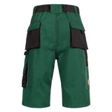 Nitras Motion TEX Plus Arbeitsshorts – grün/schwarz
