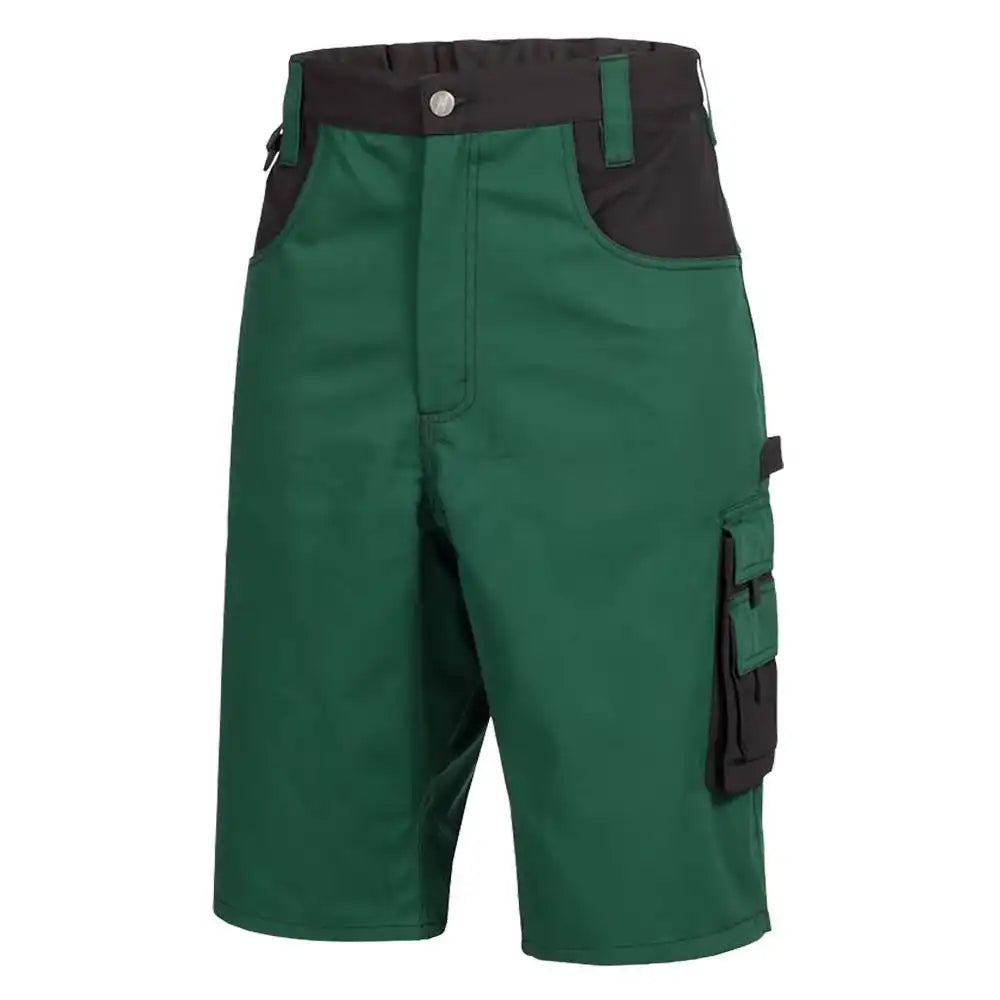 Nitras Motion TEX Plus Arbeitsshorts – grün/schwarz