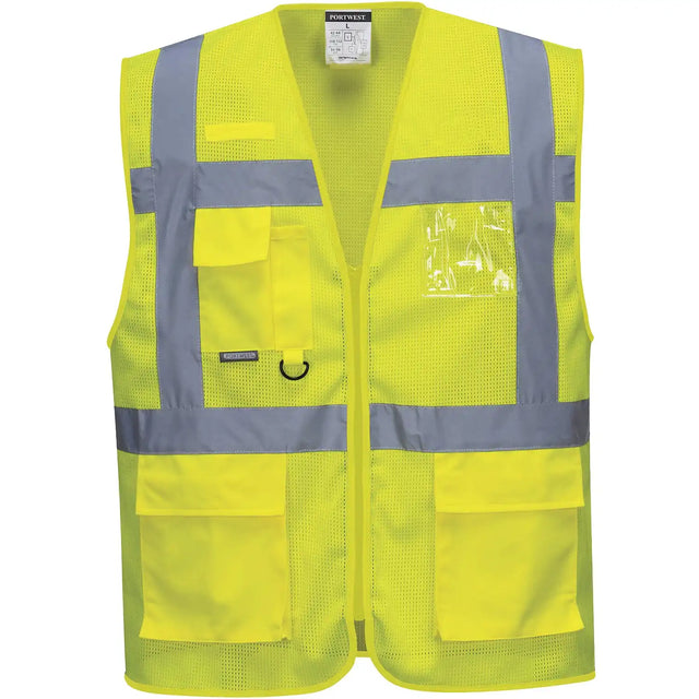 Portwest Kl.2 Athen Executive C376 Mesh-Warnweste – gelb