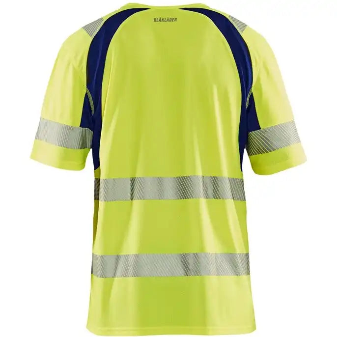 Blåkläder 3397 Warnschutz T-Shirt m. UV-Schutz – gelb/marine