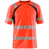 Blåkläder 3397 Warnschutz T-Shirt m. UV-Schutz – rot/schwarz