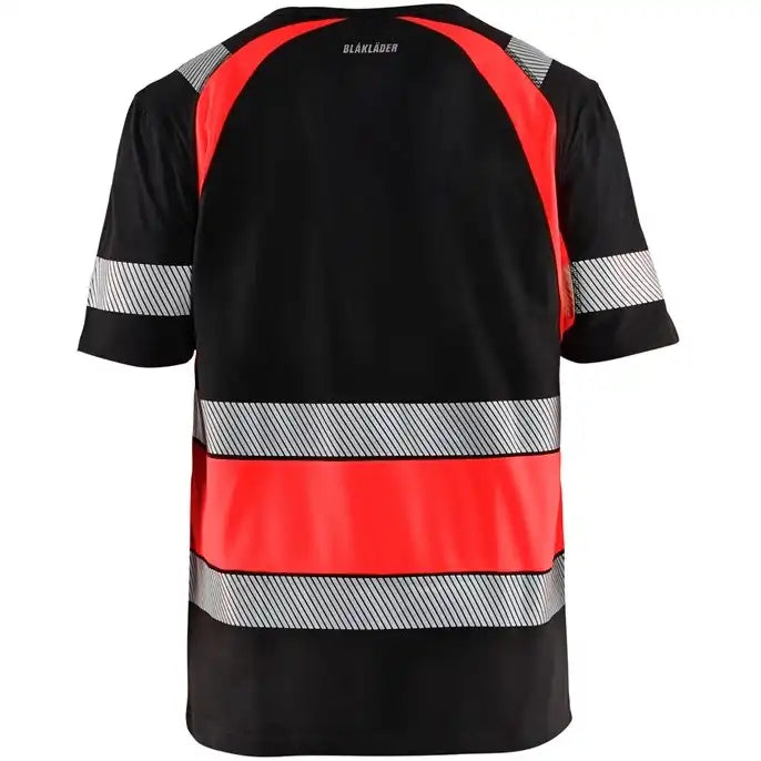 Blåkläder 3421 Warnschutz T-Shirt – schwarz/rot