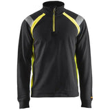 Blåkläder 3432 Zip-Sweatshirt – schwarz/gelb
