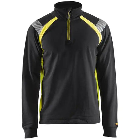 Blåkläder 3432 Zip-Sweatshirt – schwarz/gelb