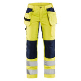Blåkläder Damen 7163 Warnschutz Handwerkerhose – gelb/marine