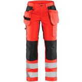 Blåkläder Damen 7163 Warnschutz Handwerkerhose – rot/schwarz