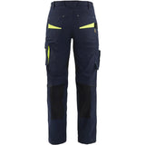 Blåkläder Damen 7195 Stretch Servicehose – dunkelmarine/gelb