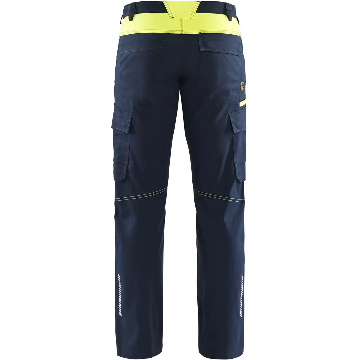 Blåkläder 1448 Industrie Stretch Bundhose – dunkelmarine/gelb