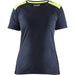 Blåkläder Damen 3479 T-Shirt – dunkelmarine/gelb