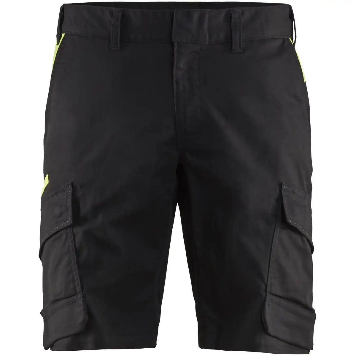 Blåkläder 1446 Industrie Stretch Shorts – schwarz/gelb