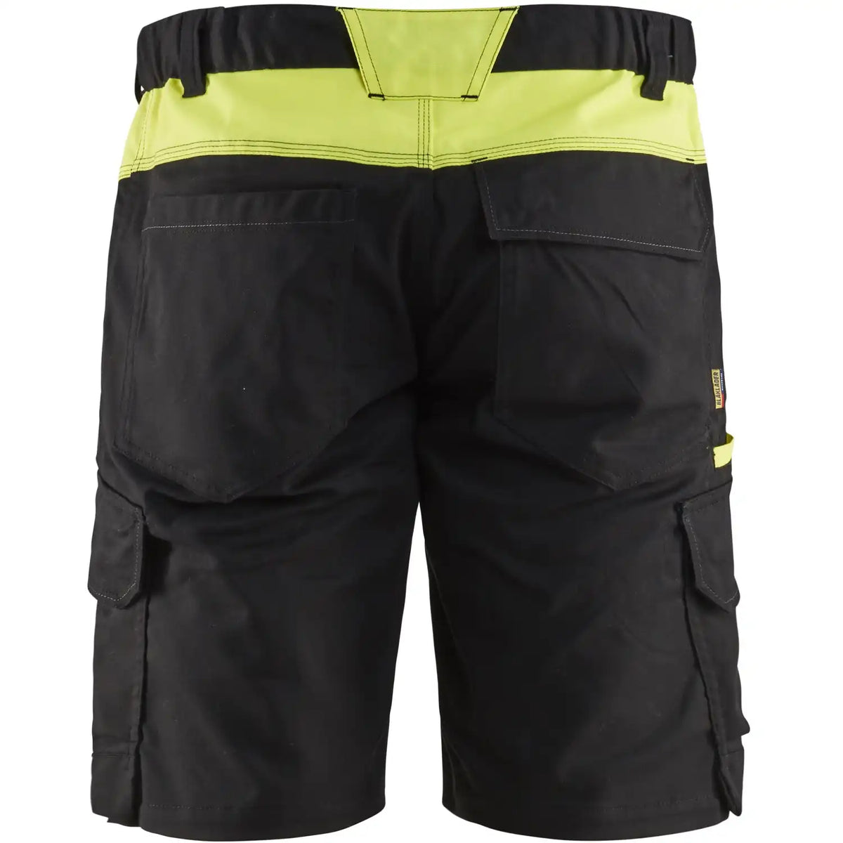 Blåkläder 1446 Industrie Stretch Shorts – schwarz/gelb
