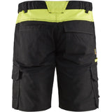 Blåkläder 1446 Industrie Stretch Shorts – schwarz/gelb