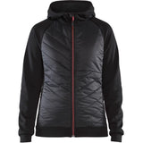 Blåkläder Damen 3464 Hybrid Sweatjacke – schwarz/rot