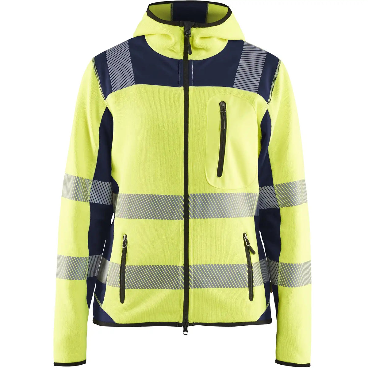 Blåkläder Damen 4967 Warnschutz Strickjacke – gelb/marine