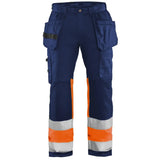 Blåkläder 1558 Warnschutz Stretch Handwerkerhose – marine/orange