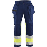 Blåkläder 1558 Warnschutz Stretch Handwerkerhose – marine/gelb