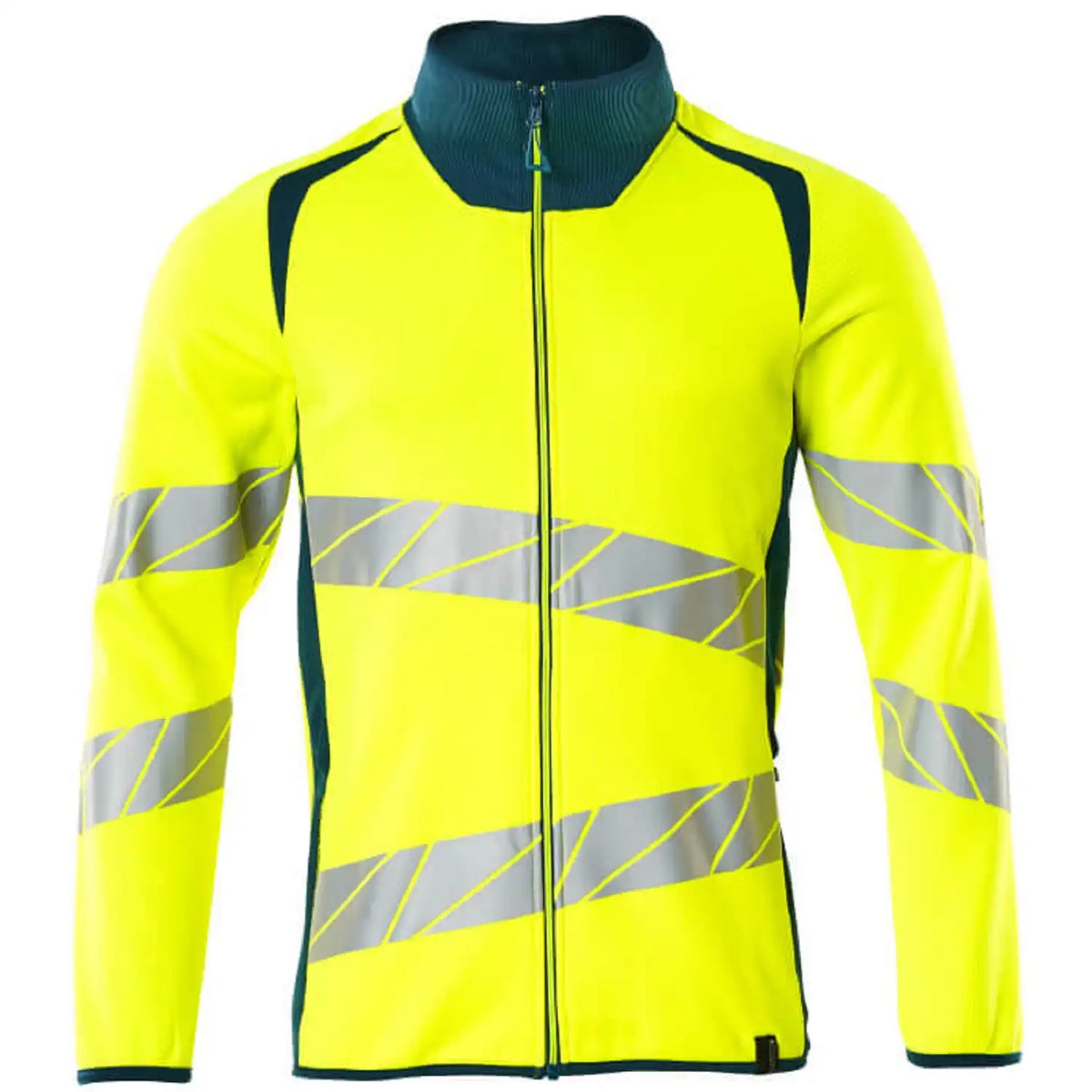 Mascot Accelerate Safe Warnschutz Sweatjacke – gelb/dunkelpetroleum