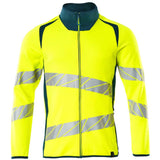Mascot Accelerate Safe Warnschutz Sweatjacke – gelb/dunkelpetroleum