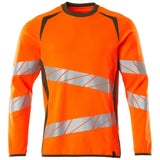 Mascot Accelerate Safe Warnschutz Sweatshirt – orange/moosgrün